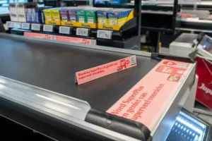 Delhaize kassa, rolband kassa, super plus card