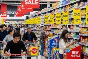 korting in supermarkt